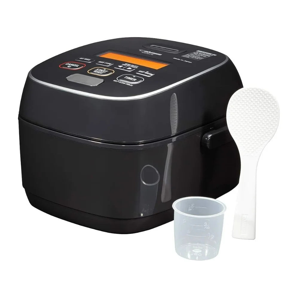 Cuiseur à riz à induction chauffante sous pression avec fonction maintien au chaud Zojirushi NW-JEC10BA, capacité de 5,5 tasses (noir)