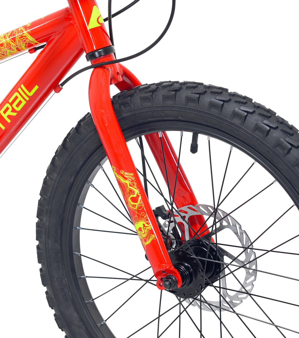 20 VTT Ozark Trail Vibe, 7 vitesses, pour cycliste de 1,20 m à 1,63 m, rouge, enfant/préado/ado, unisexe