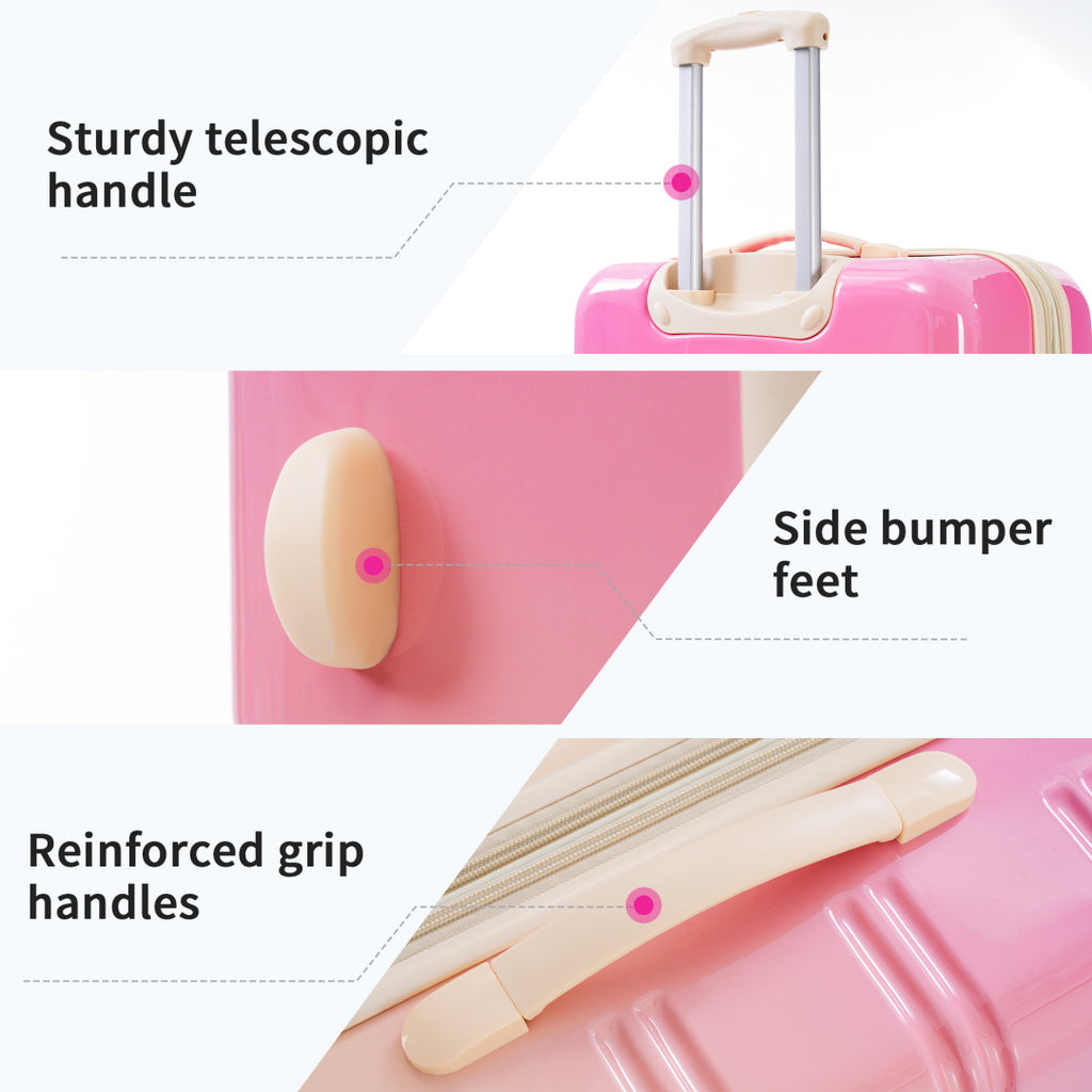 Ensemble de 3 valises, valise rigide 20/24/28 pouces avec cadenas TSA et roulettes pivotantes, bagages de voyage légers et extensibles pour homme et femme, multicolore violet