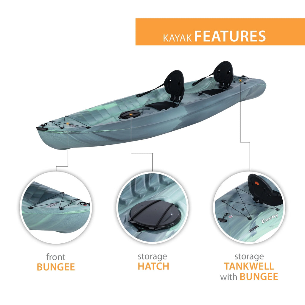 Kayak tandem Sit-on-Top Lifetime Envoy 10,5 pi, Sky Fusion (91192)