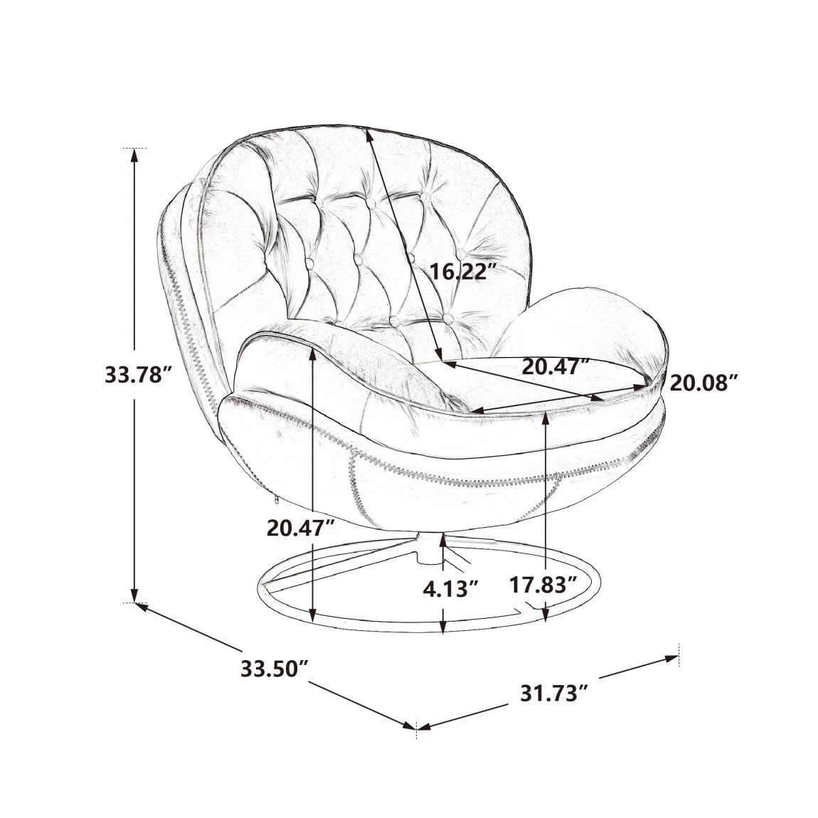 Fauteuil d'appoint pivotant en velours avec pouf, fauteuil méridienne moderne avec structure en métal et repose-pieds, fauteuil confortable pour la lecture, salon, chambre, bureau, bleu