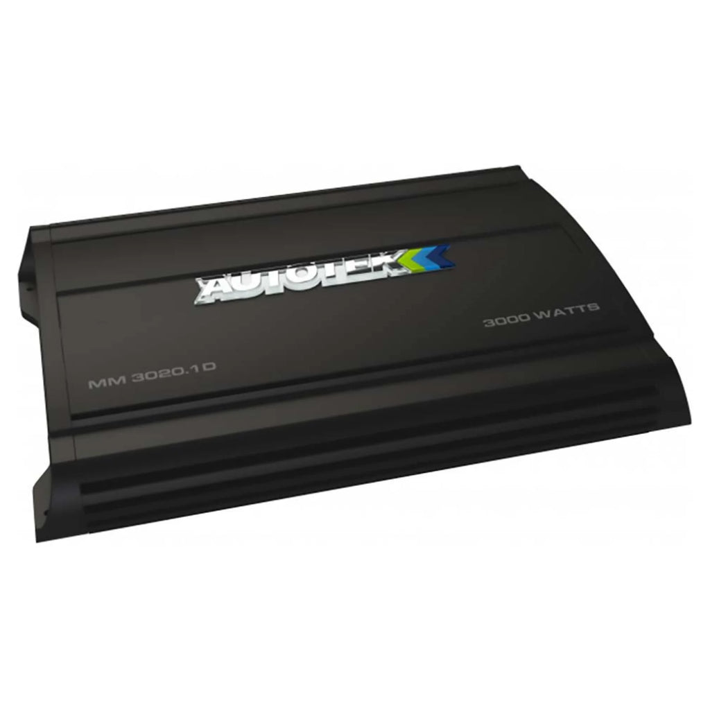 AUTOTEK MM-3020.1D 3000W Max Mean Machine Series Amplificateur monobloc Classe-D stable 1 ohm avec bouton de basses inclus