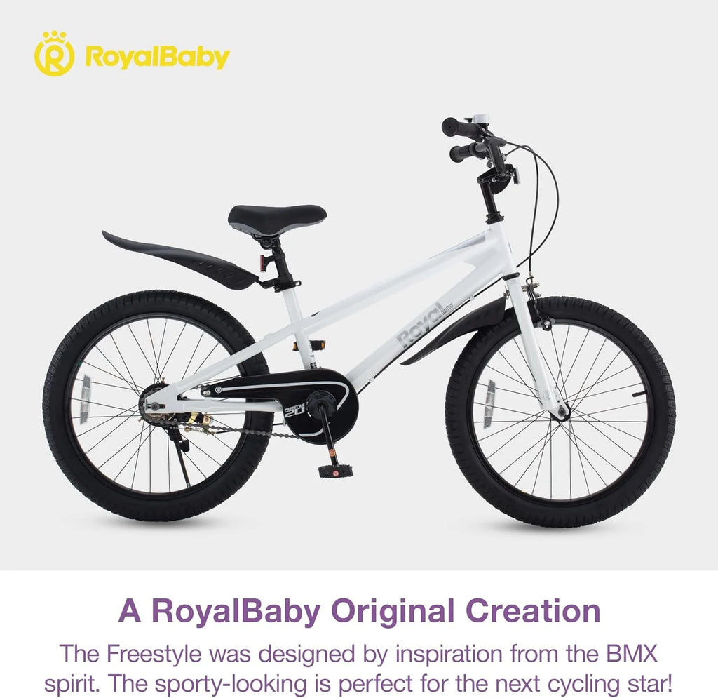 Vélo Royalbaby Freestyle 20 pour garçons et filles de 9 à 12 ans, Bleu