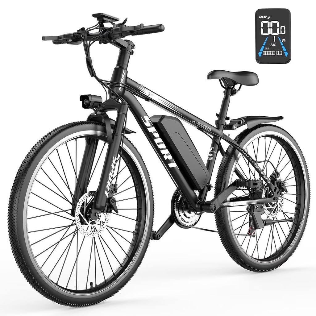 Vélo électrique MISODO pour adultes 26, puissance de crête de 750 W, VTT électrique 48 V 10 Ah, autonomie de 45 miles à 25 mi/h, VTT électrique tout-terrain pour adultes, professionnel, 7 vitesses, UL2849