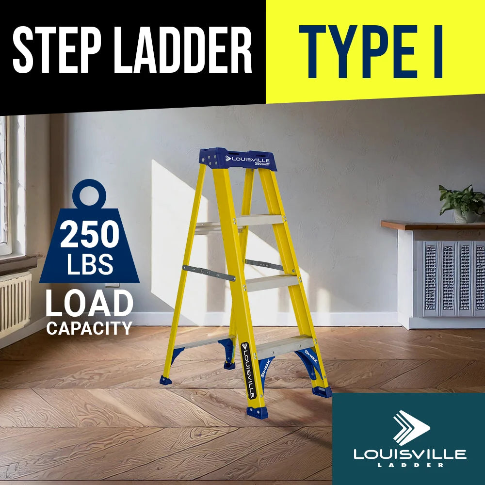 Échelle d’atelier en fibre de verre Louisville de 5 pieds, capacité de charge de 250 lb, Type I, FS2005