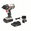 Visseuse à chocs compacte sans fil Lithium-Ion 20 Volts Max PORTER CABLE avec 2 batteries, PCC641LB