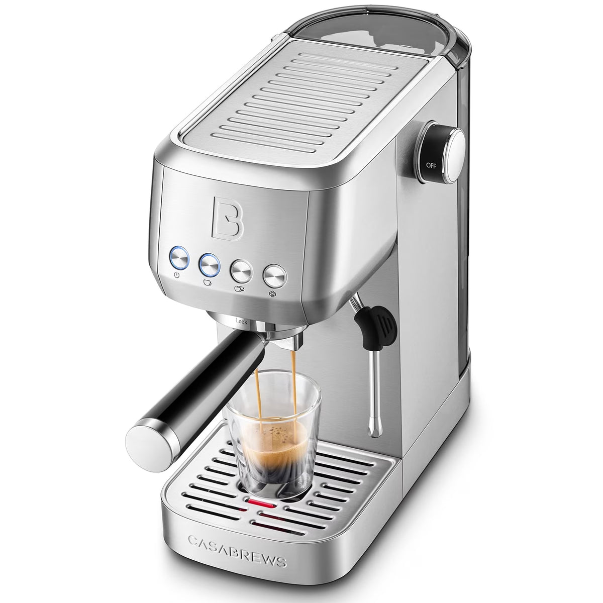 CASABREWS 3700 Essential Machine à expresso et cafetière 20 bars, Acier inoxydable