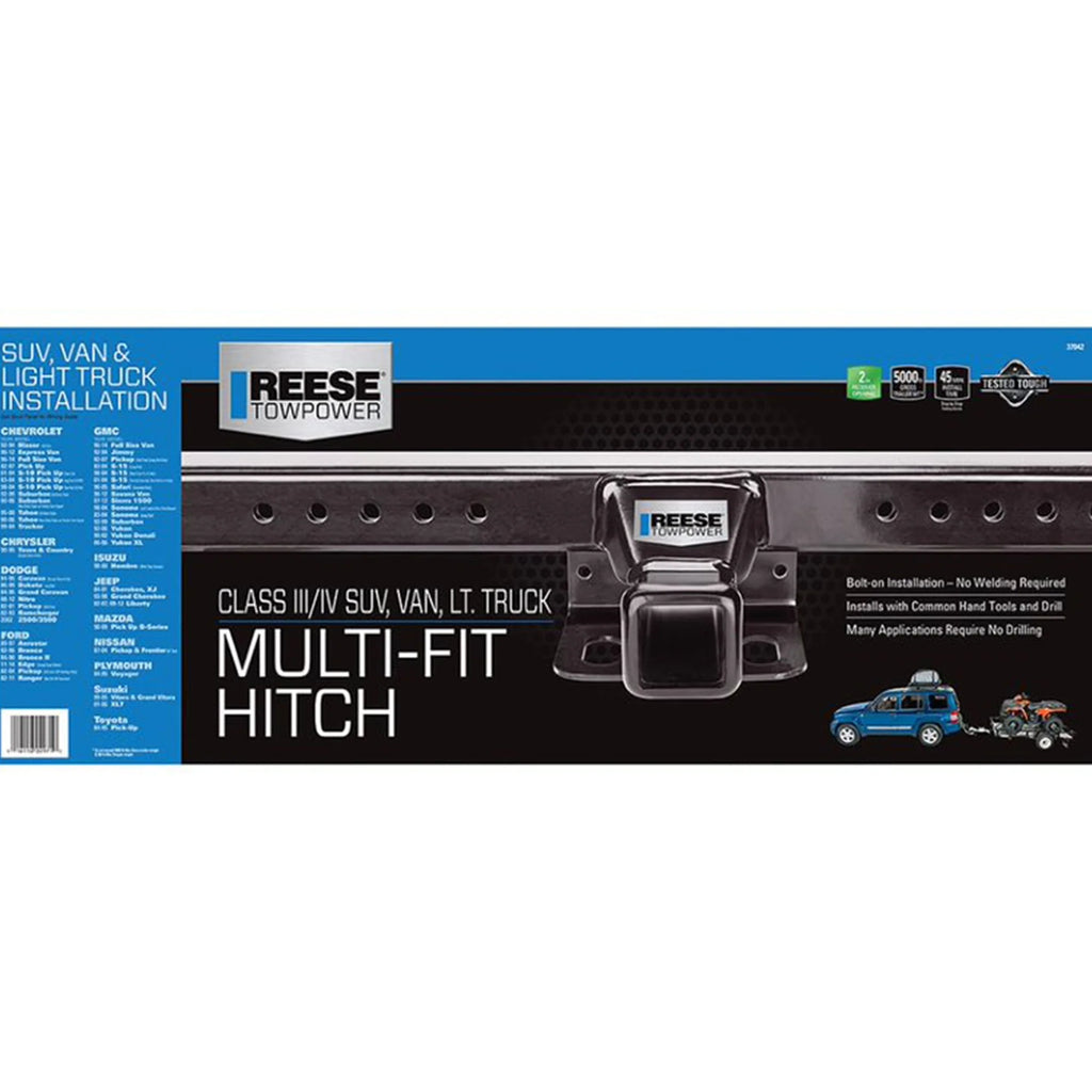 Attelage de remorque Reese Towpower de classe III avec tube récepteur de 2 pouces