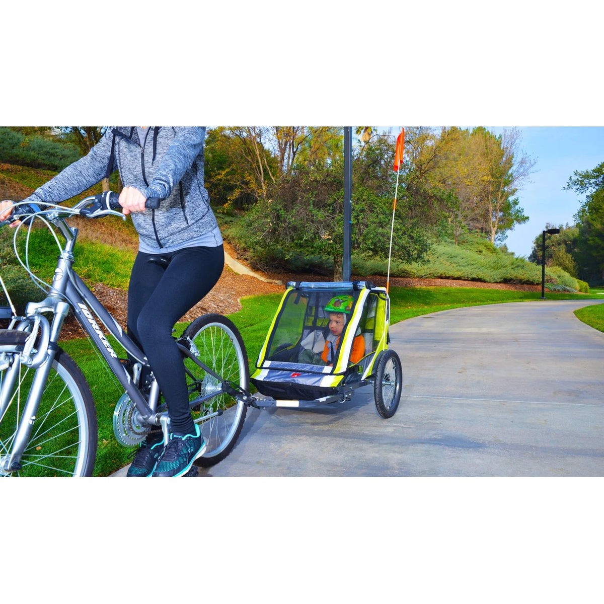 Allen Sports Remorque pour Vélo Enfant à Deux Roues, Rouge