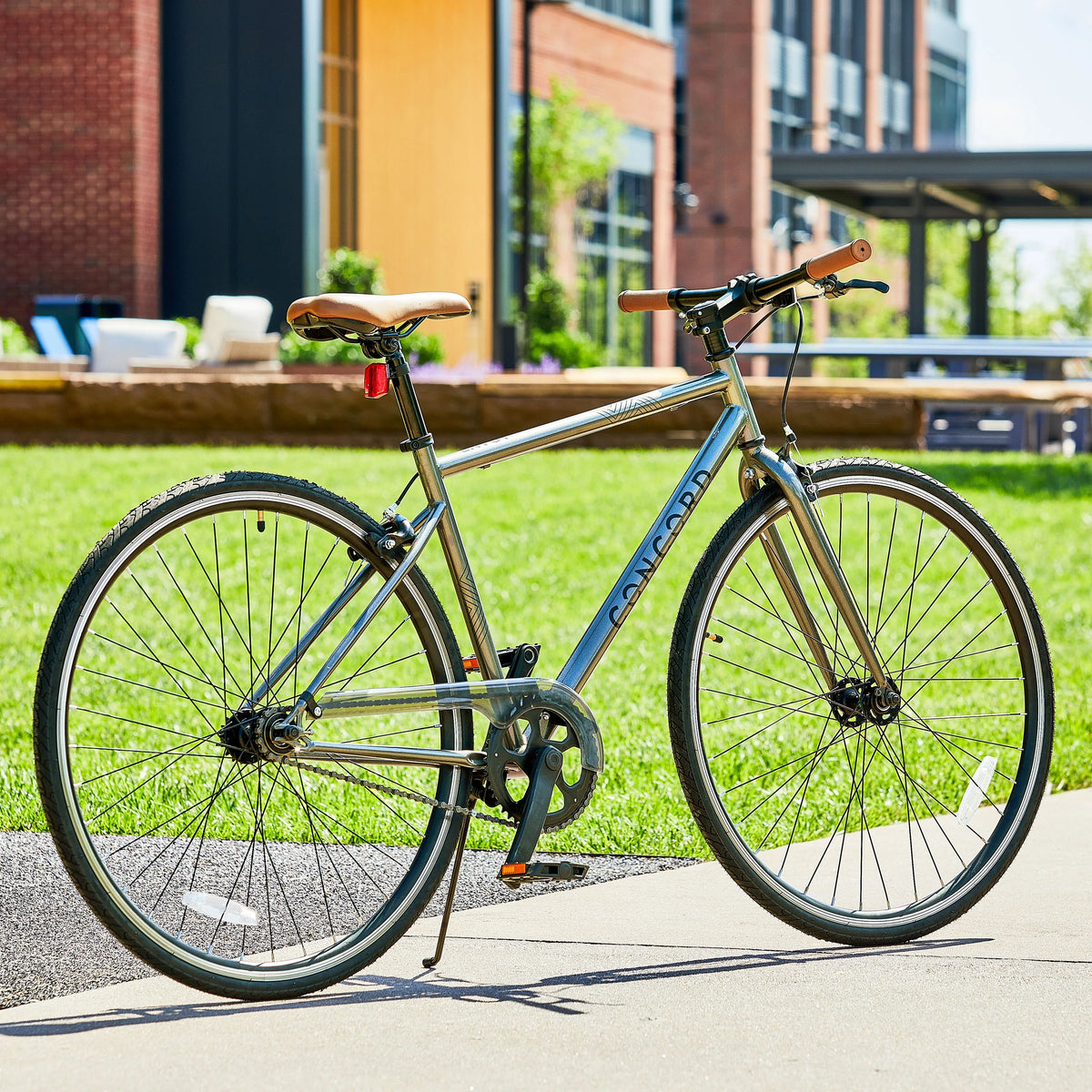 Vélo de route Concord Envoy City, roues 700C, gris, pour cyclistes de 1,63 m à 1,88 m, unisexe, adulte