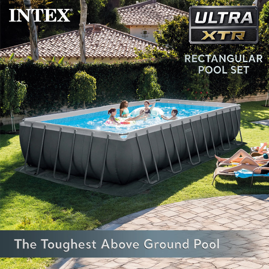 Piscine hors-sol INTEX Ultra XTR 7,32 m x 3,66 m x 1,32 m, bouées (lot de 2) et glacière gonflable