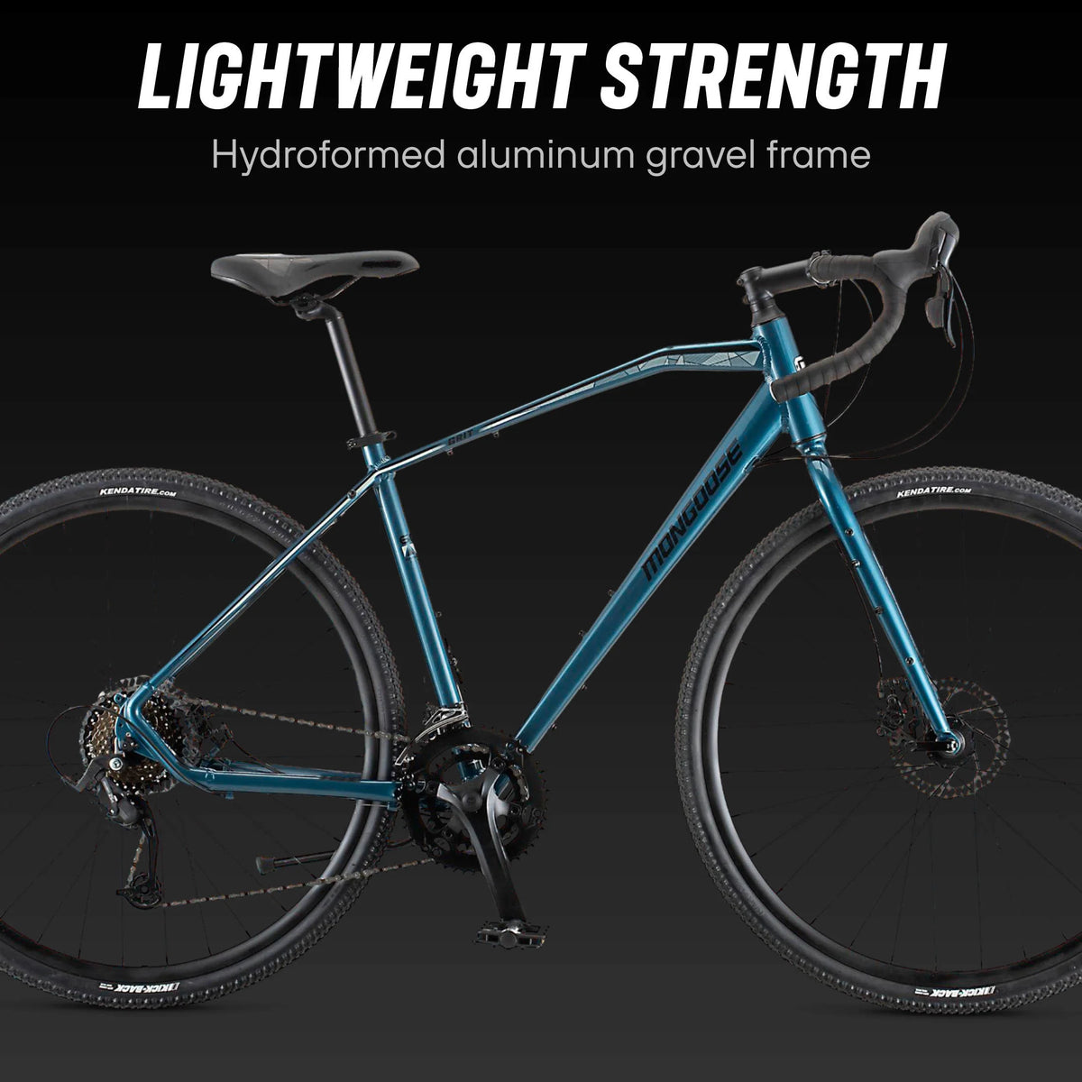 Vélo de route Mongoose Grit Adventure, Roues 700c, 14 Vitesses, Bleu