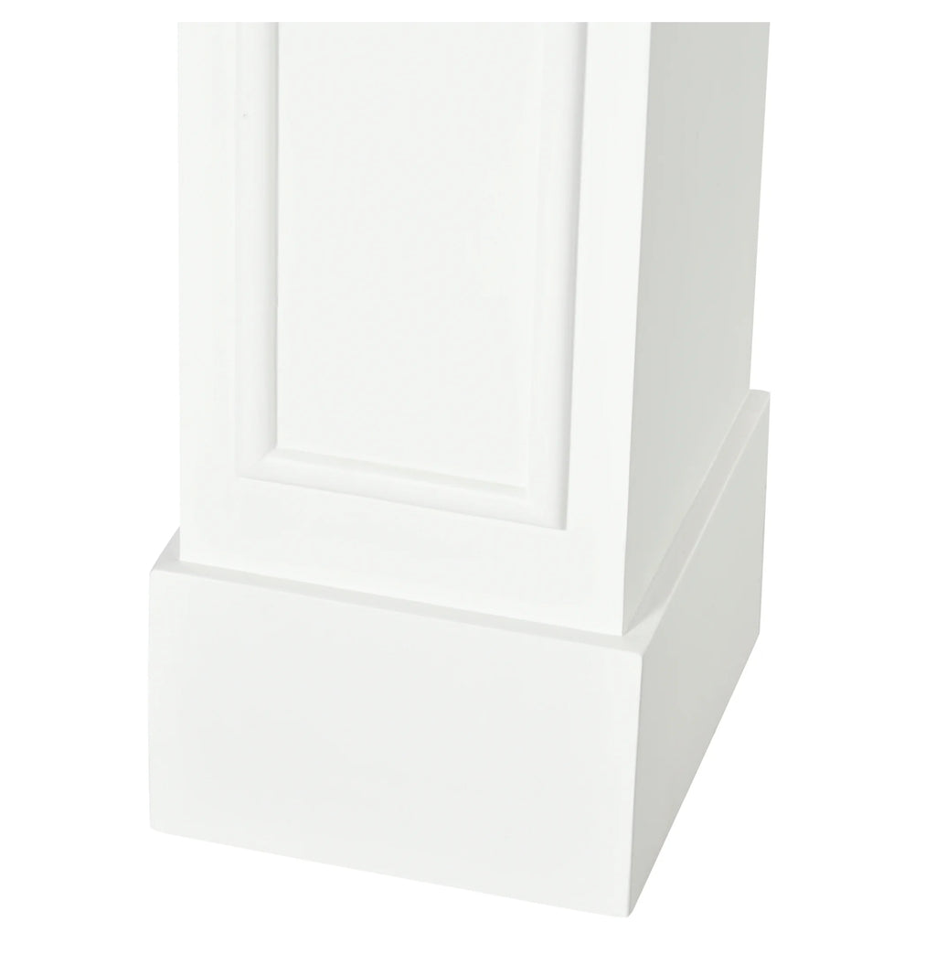 Manteau de cheminée moderne, encadrement de cheminée avec motif décoratif, largeur intérieure 29, blanc
