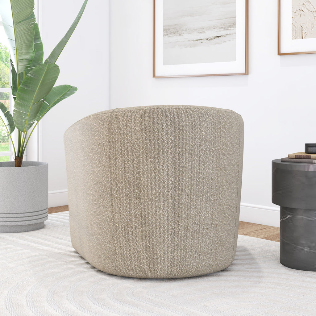 Fauteuil d'appoint pivotant en bouclé Mainstays, taupe