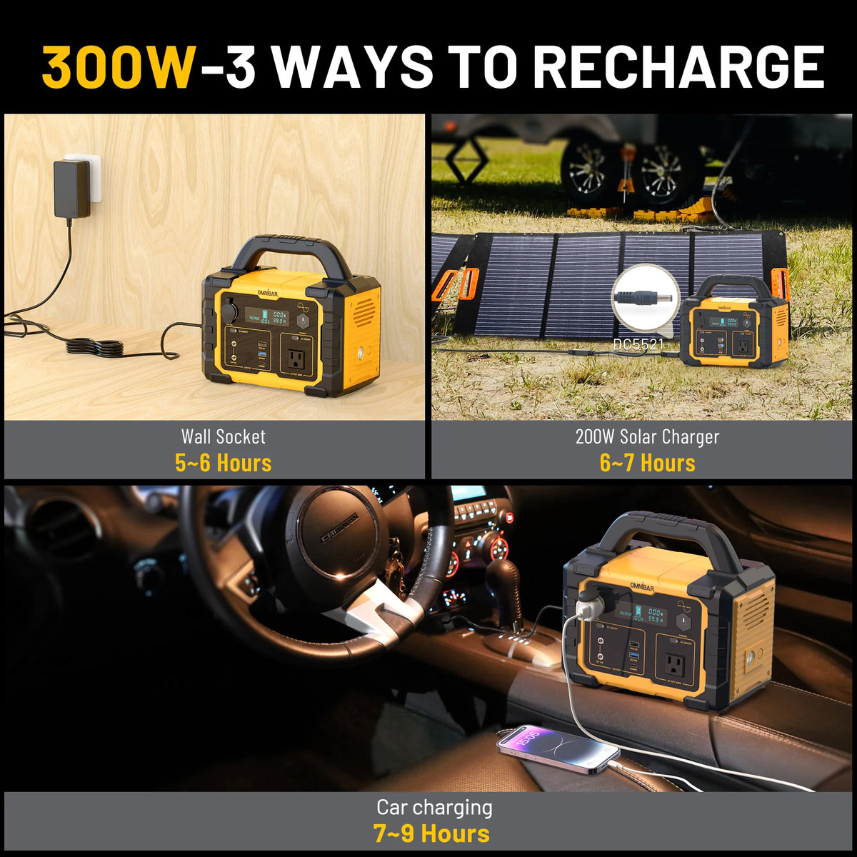Station d’énergie portable Mondawe 1 000 W, générateur solaire 1 024 Wh avec prise CA pour la maison, le camping et les urgences
