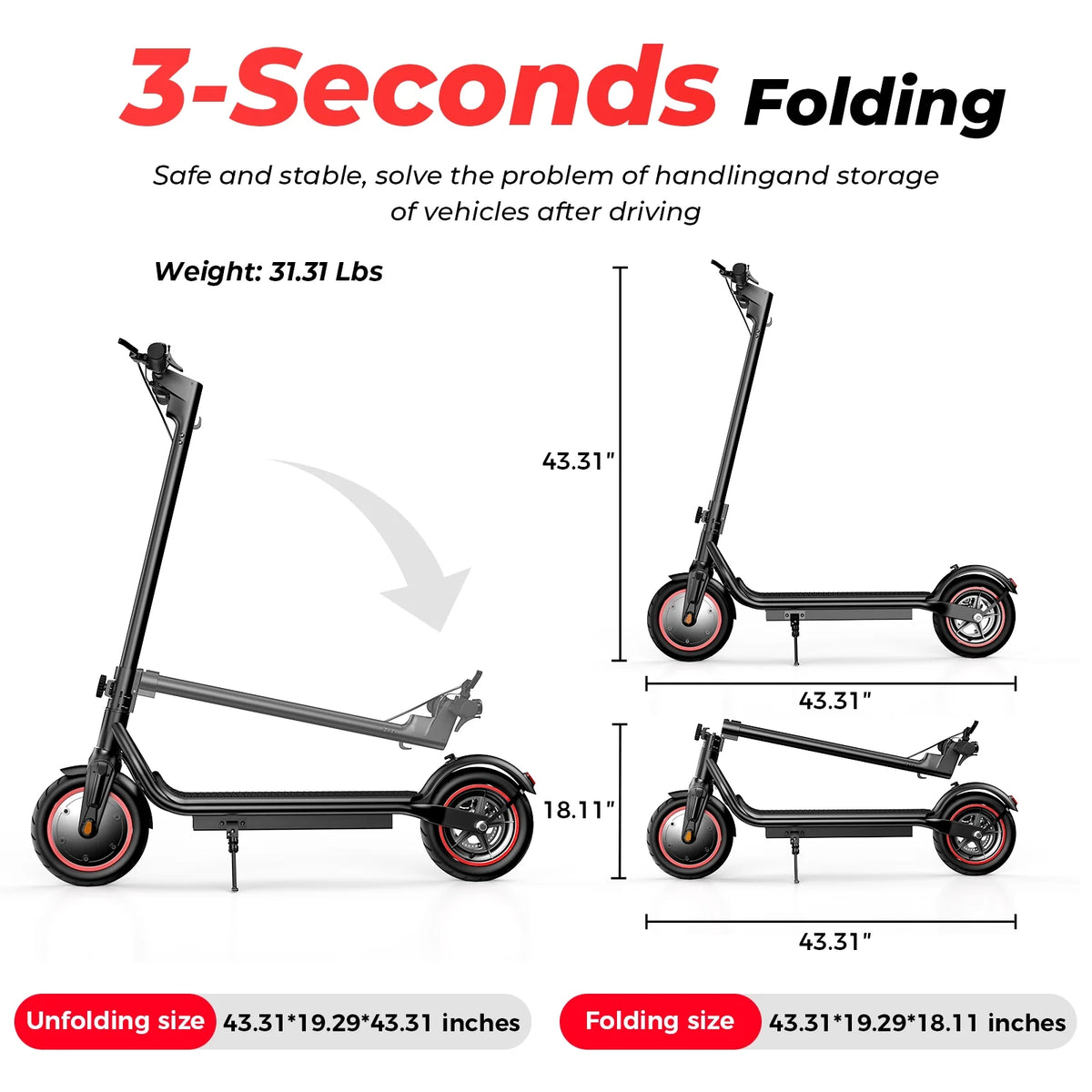 iScooter Electric Scooter Adult, 350W Motor, 21 Miles Long Range, 19 mph & 8.5 Pneumatic tire Folding Commuter Electric Scooter for Adults & Teens, Superior Performance Smart App & Dual Braking