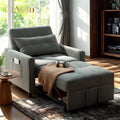 Fauteuil convertible avec couchage, canapé-lit convertible 3-en-1 Aiho avec fauteuil inclinable et couchage gigogne - Gris foncé