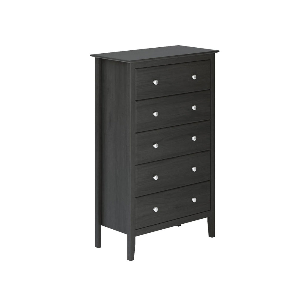 Commode Adeptus Easy Pieces en bois massif à 4 tiroirs - Blanc