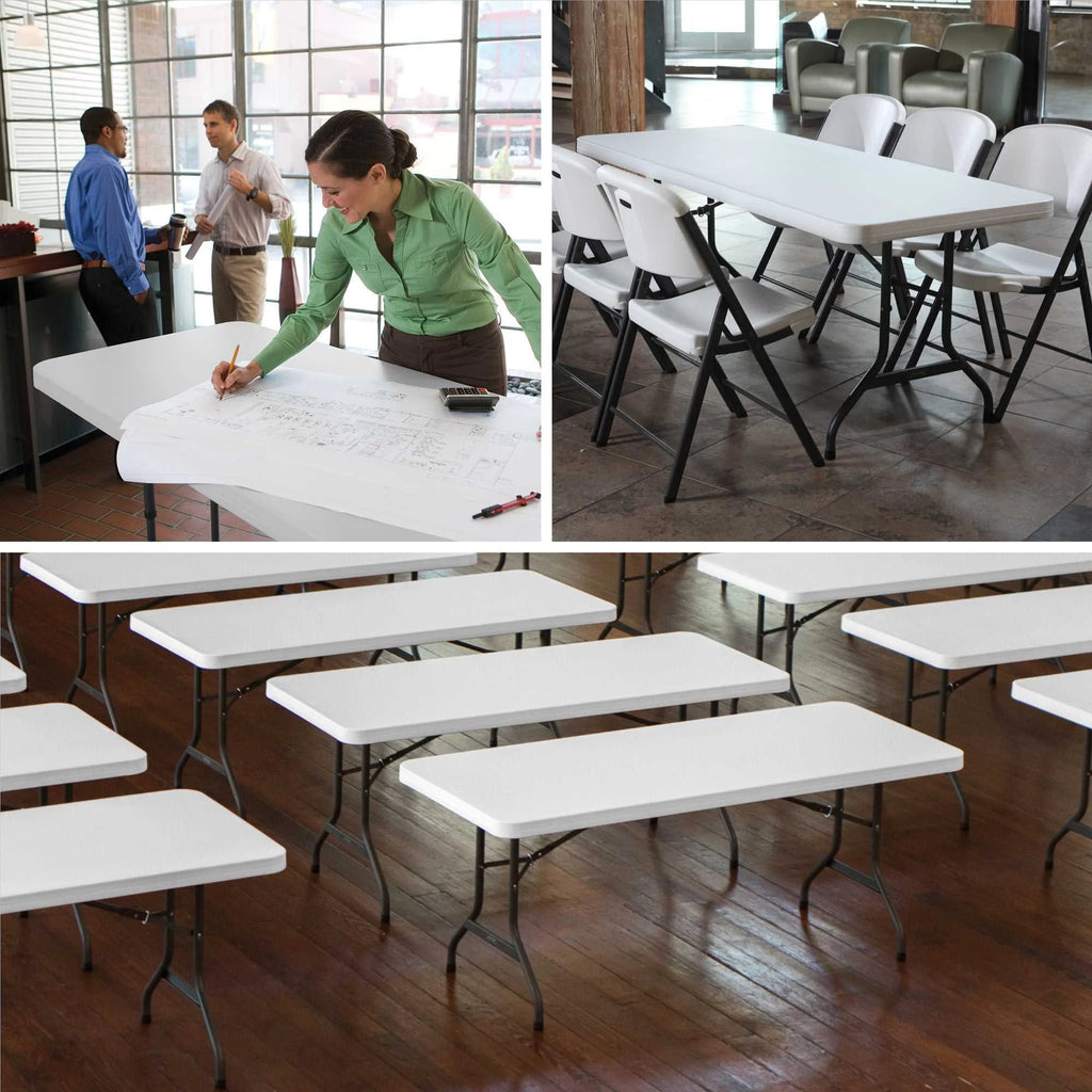 Table pliante de haute qualité de qualité commerciale Lifetime 6', blanche