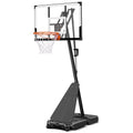 Panier de basketball Seray réglable en hauteur de 4,8 à 10 pieds pour enfants/adultes, panier de basketball portable avec panneau de 44 pouces et 2 roues pour sports en extérieur/intérieur