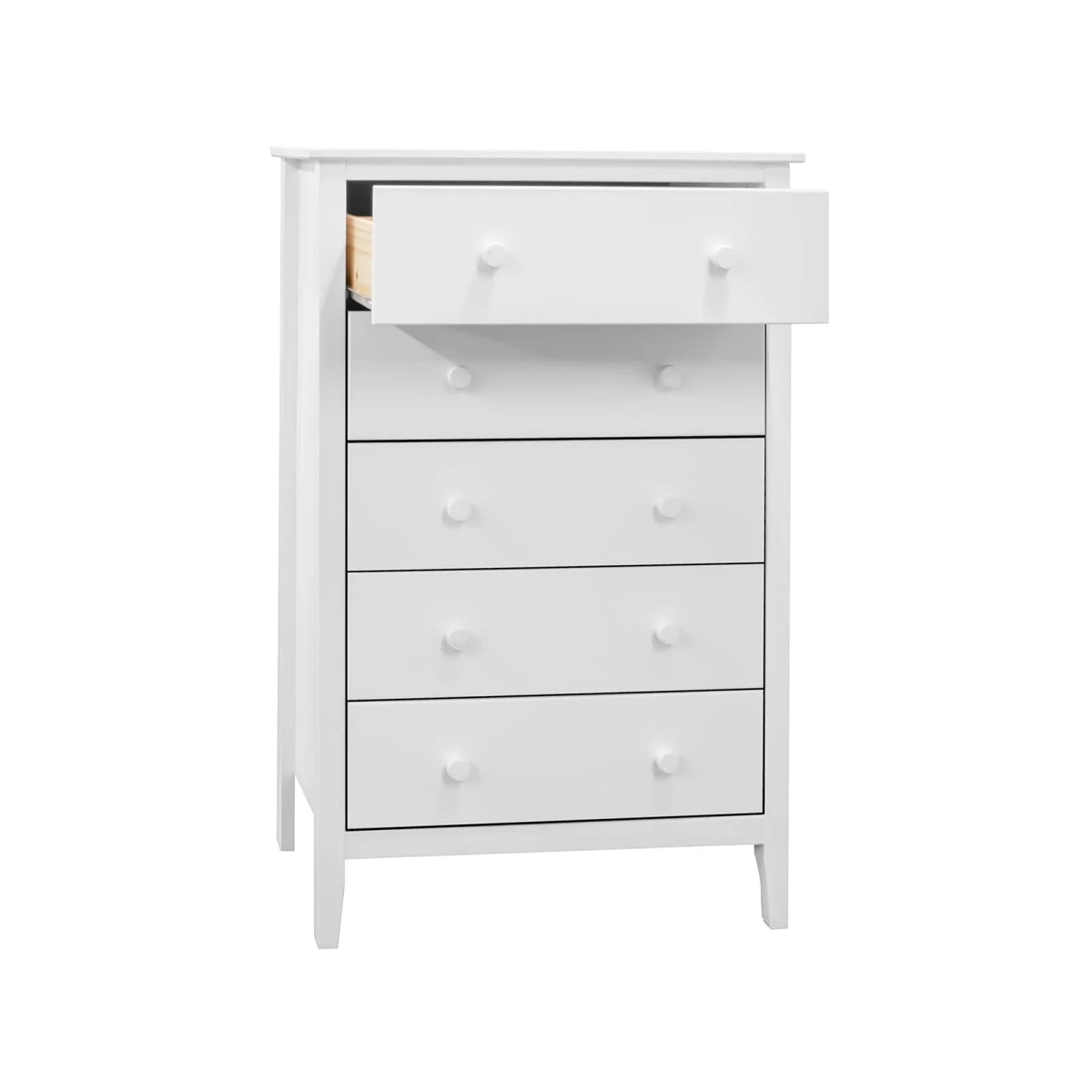 Commode Adeptus Easy Pieces en bois massif à 4 tiroirs - Blanc