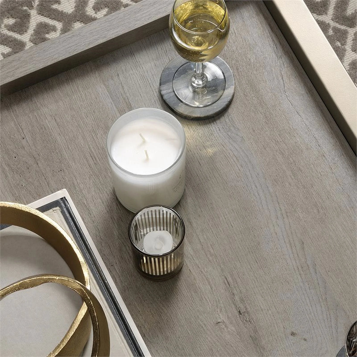 Table basse contemporaine en bois d'ingénierie Pemberly Row marron