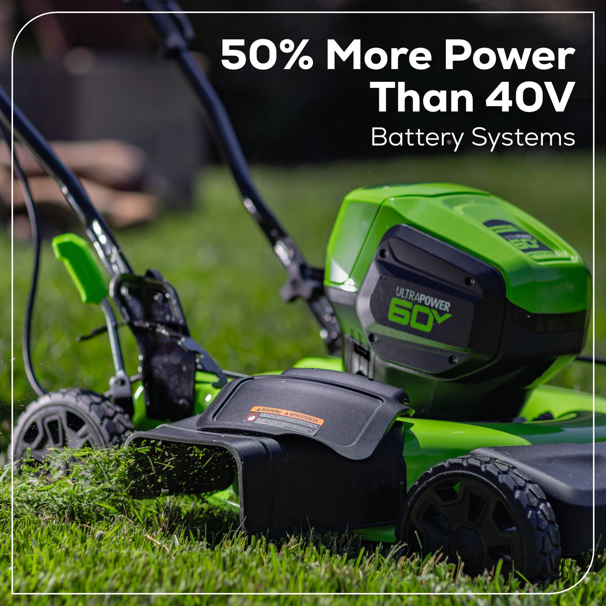 Tondeuse à gazon sans fil Greenworks 60V 19 avec batterie 5.0Ah et chargeur 2531802