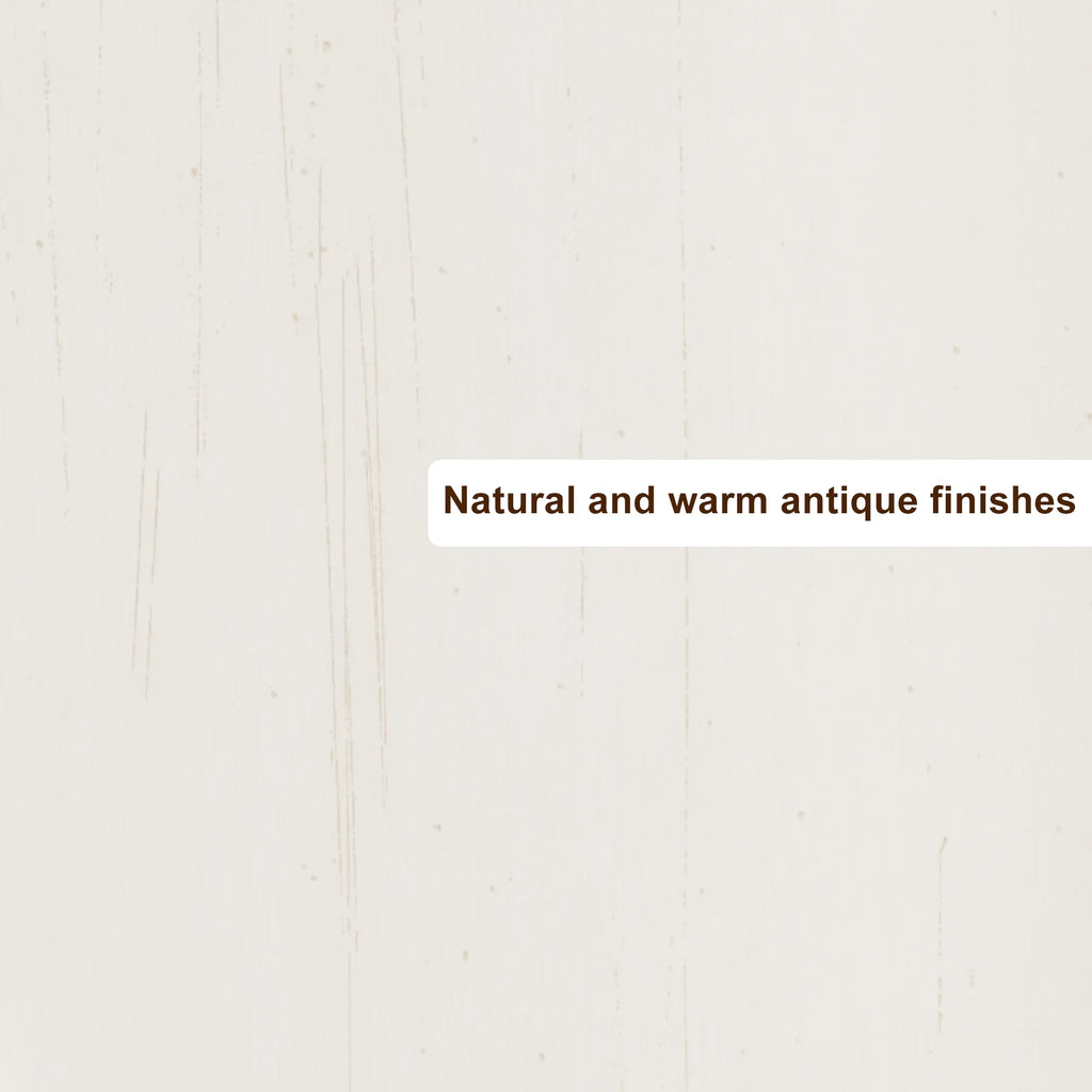 Commode Keywhat Farmhouse à 5 tiroirs pour chambre, meuble de rangement en bois pour salon, blanc antique