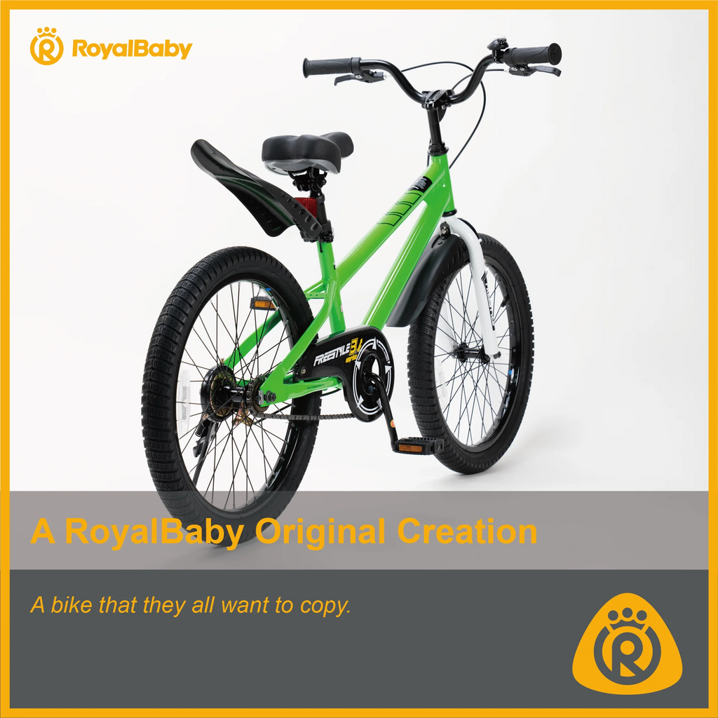 Vélo Royalbaby Freestyle 20 pour garçons et filles de 9 à 12 ans, Bleu