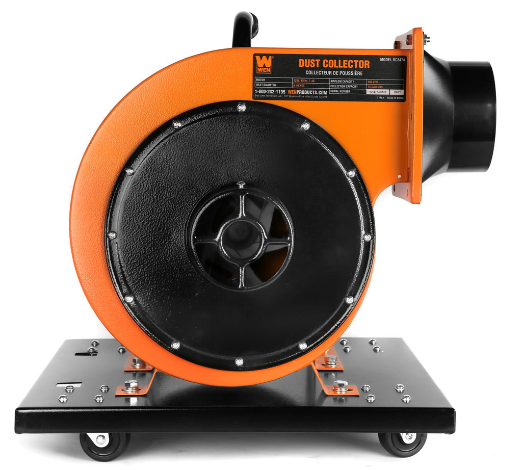 Aspirateur à poussière sur roulettes WEN de 7,4 A avec moteur à induction, sac de 15 gallons et support mural en option