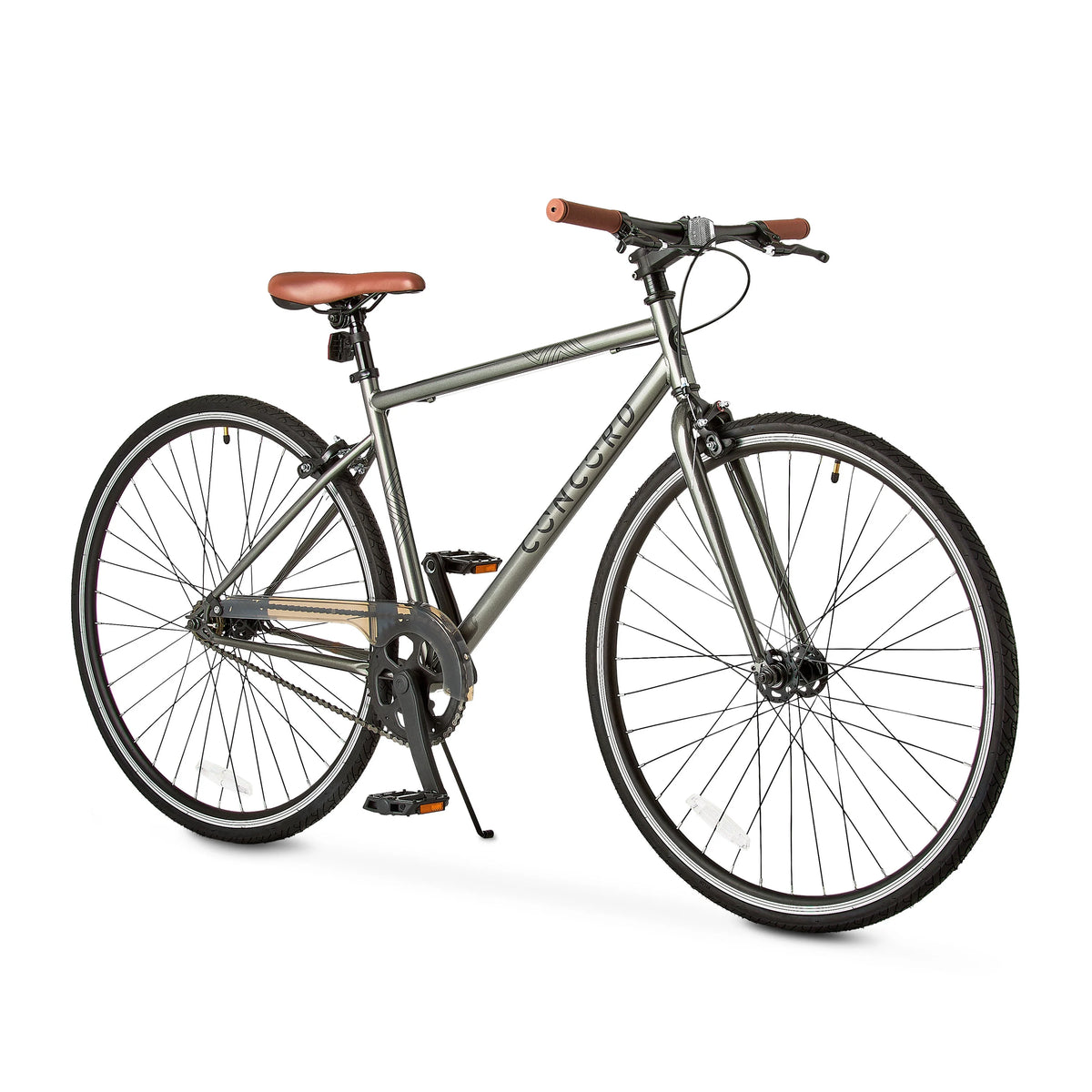 Vélo de route Concord Envoy City, roues 700C, gris, pour cyclistes de 1,63 m à 1,88 m, unisexe, adulte