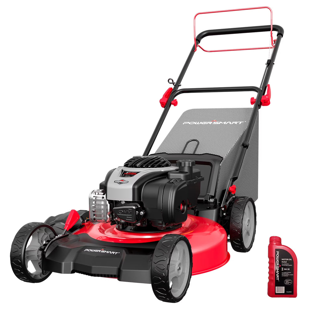 Tondeuse à gaz autotractée 3-en-1 avec moteur B&S 140CC 22 pouces, Réglage de la hauteur en 6 positions