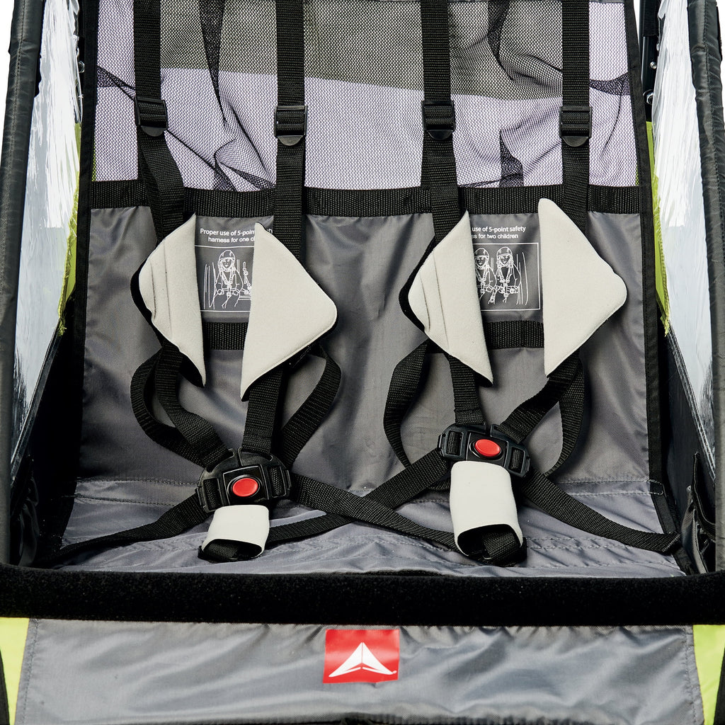 Remorque de vélo et poussette pour 2 enfants Allen Sports Deluxe, modèle AS2, verte
