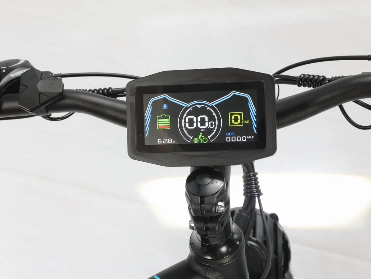 Vélo électrique 5000 W (crête) pour adultes, moto électrique avec batterie 60 V 25 Ah, vélo électrique à double moteur 80 km/h, vélo électrique à pneus larges 26 × 4,0, VTT à transmission intégrale et 21 vitesses pour tous les terrains UL 2849
