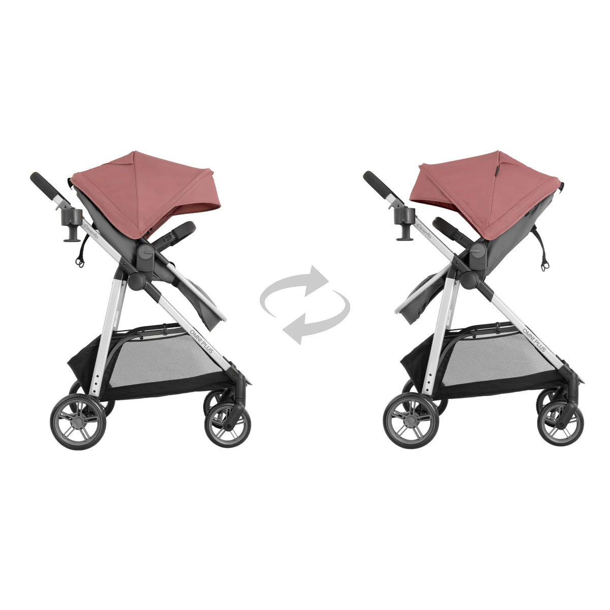 Système de voyage modulaire Evenflo Omni Plus avec siège auto pour bébé LiteMax Sport, gris Mylar, unisexe