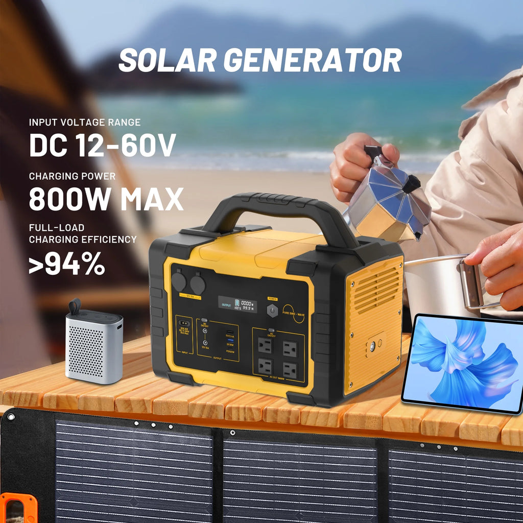 Station d’énergie portable Mondawe 1 000 W, générateur solaire 1 024 Wh avec prise CA pour la maison, le camping et les urgences