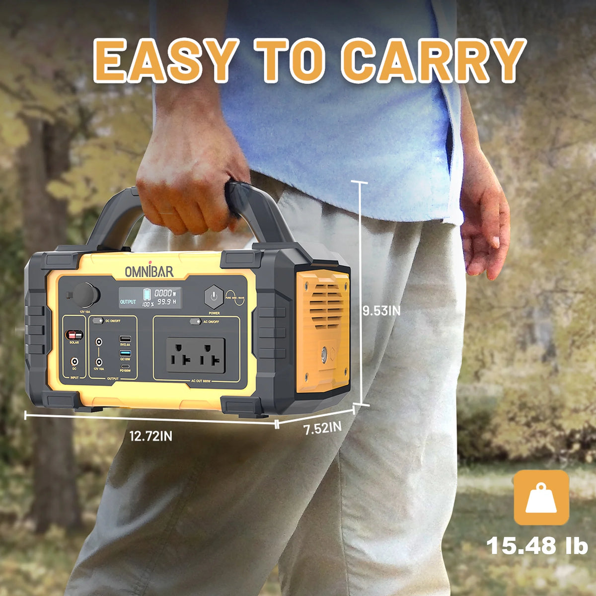 Station d’énergie portable Mondawe 1 000 W, générateur solaire 1 024 Wh avec prise CA pour la maison, le camping et les urgences