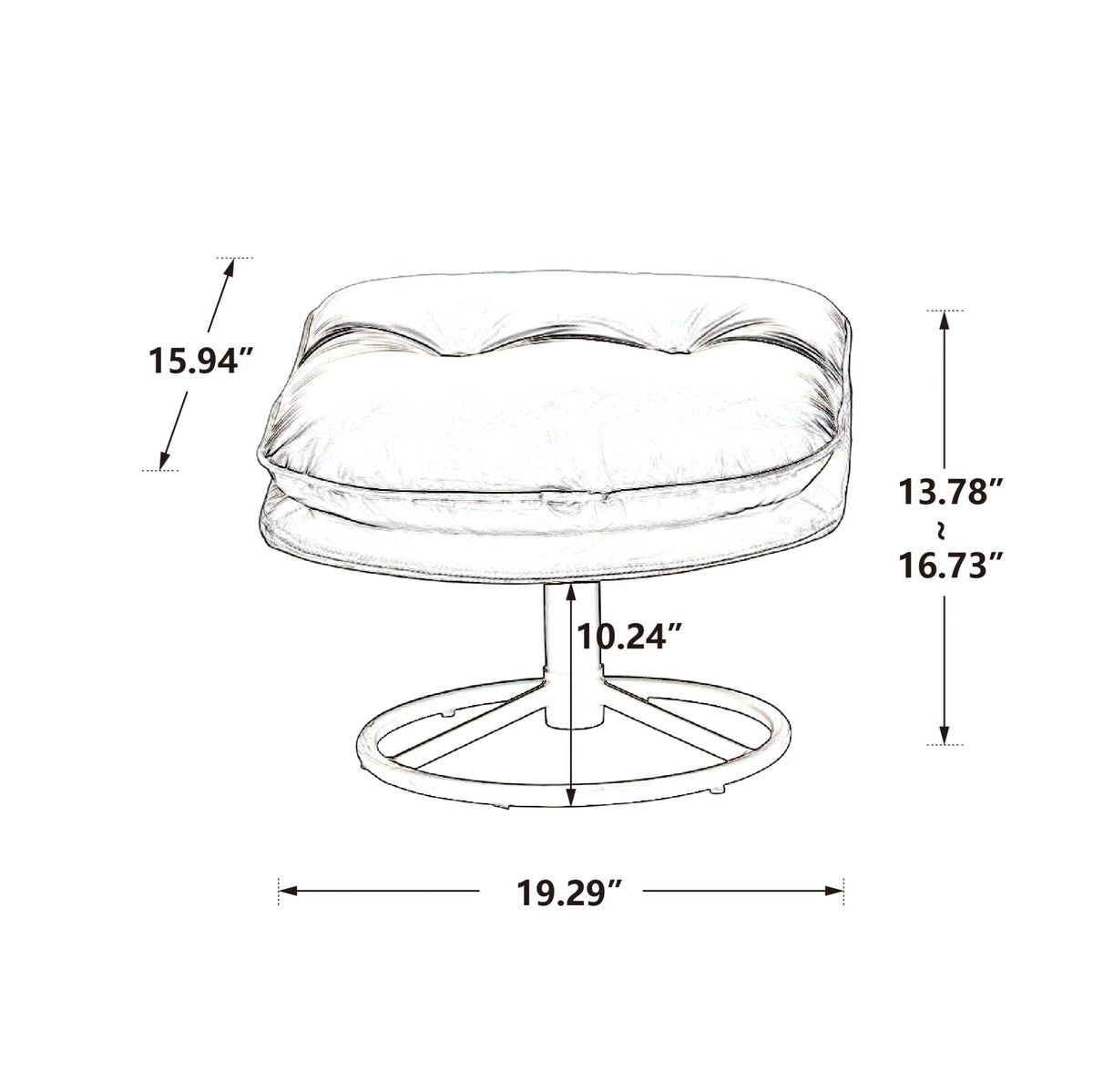 Fauteuil d'appoint pivotant en velours avec pouf, fauteuil méridienne moderne avec structure en métal et repose-pieds, fauteuil confortable pour la lecture, salon, chambre, bureau, bleu