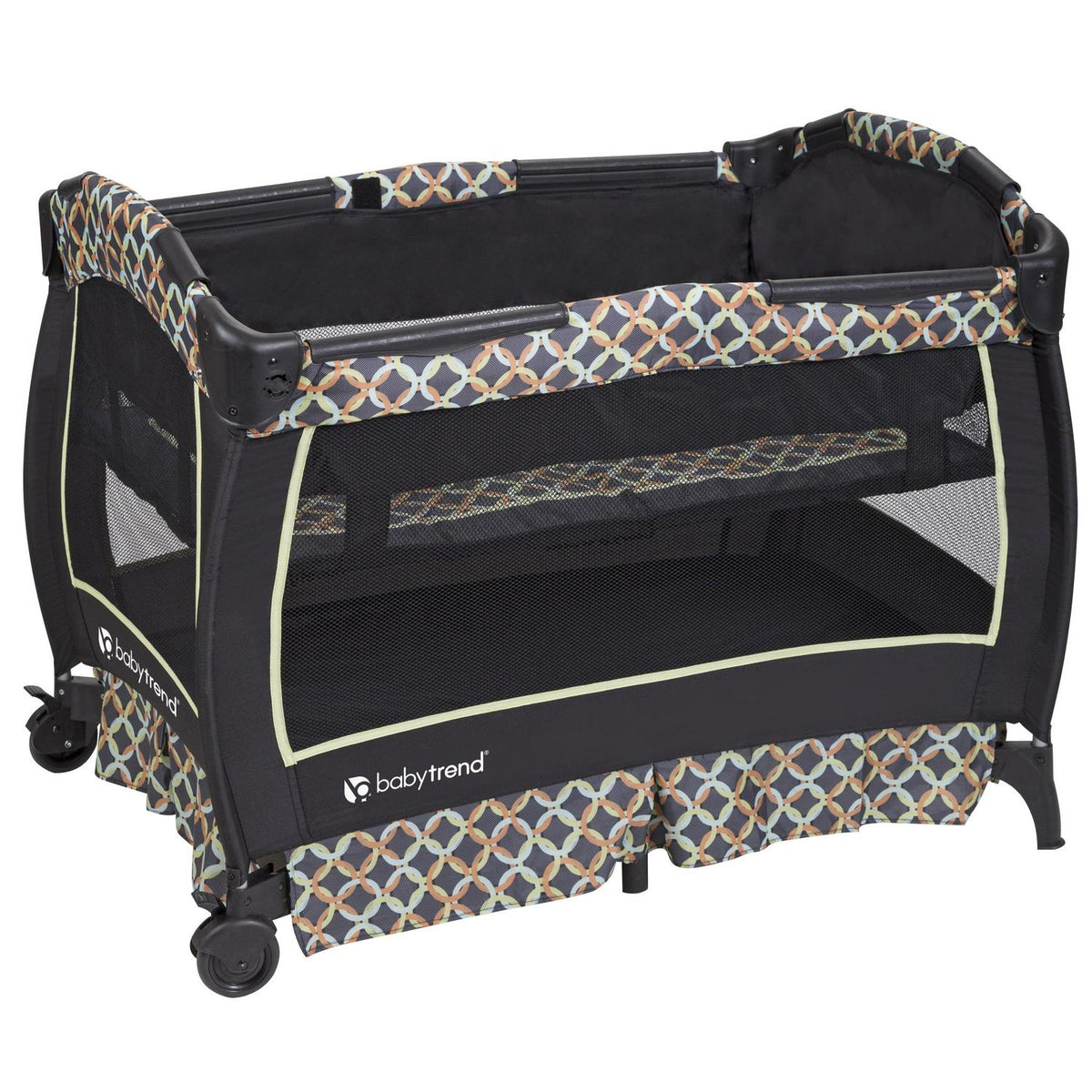 Parc d’éveil pour jumeaux Baby Trend Twins avec sac de transport - Circle Tech multicolore noir