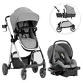 Système de voyage modulaire Evenflo Omni Plus avec siège auto pour bébé LiteMax Sport, gris Mylar, unisexe
