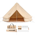 Tente cloche en toile VEVOR, tente yourte 4 saisons de 4 m/13,12 pieds, tente en toile pour le camping avec prise de poêle, tente respirante pouvant accueillir jusqu'à 6 personnes, pour le camping en famille, la chasse, les fêtes en plein air.