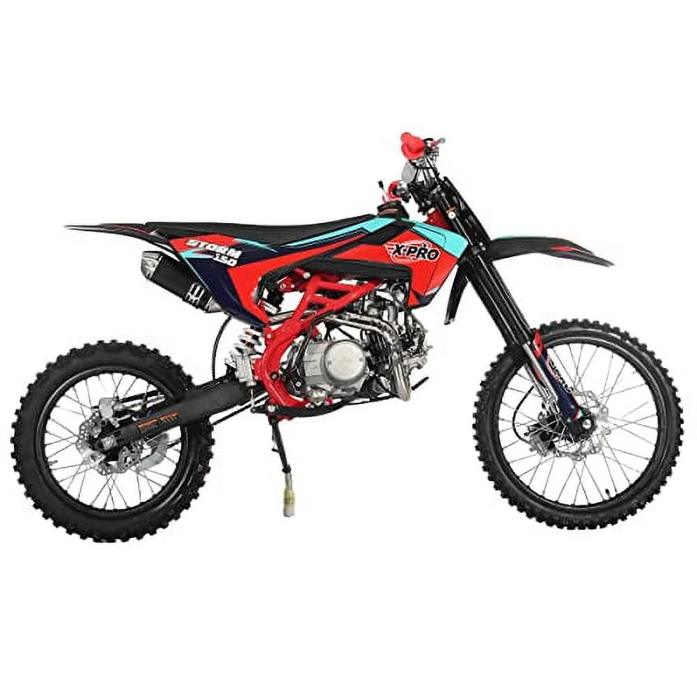 Moto tout-terrain à essence X-Pro neuve 150cc, transmission manuelle 4 vitesses, démarrage électrique/au kick, pneus 19/16