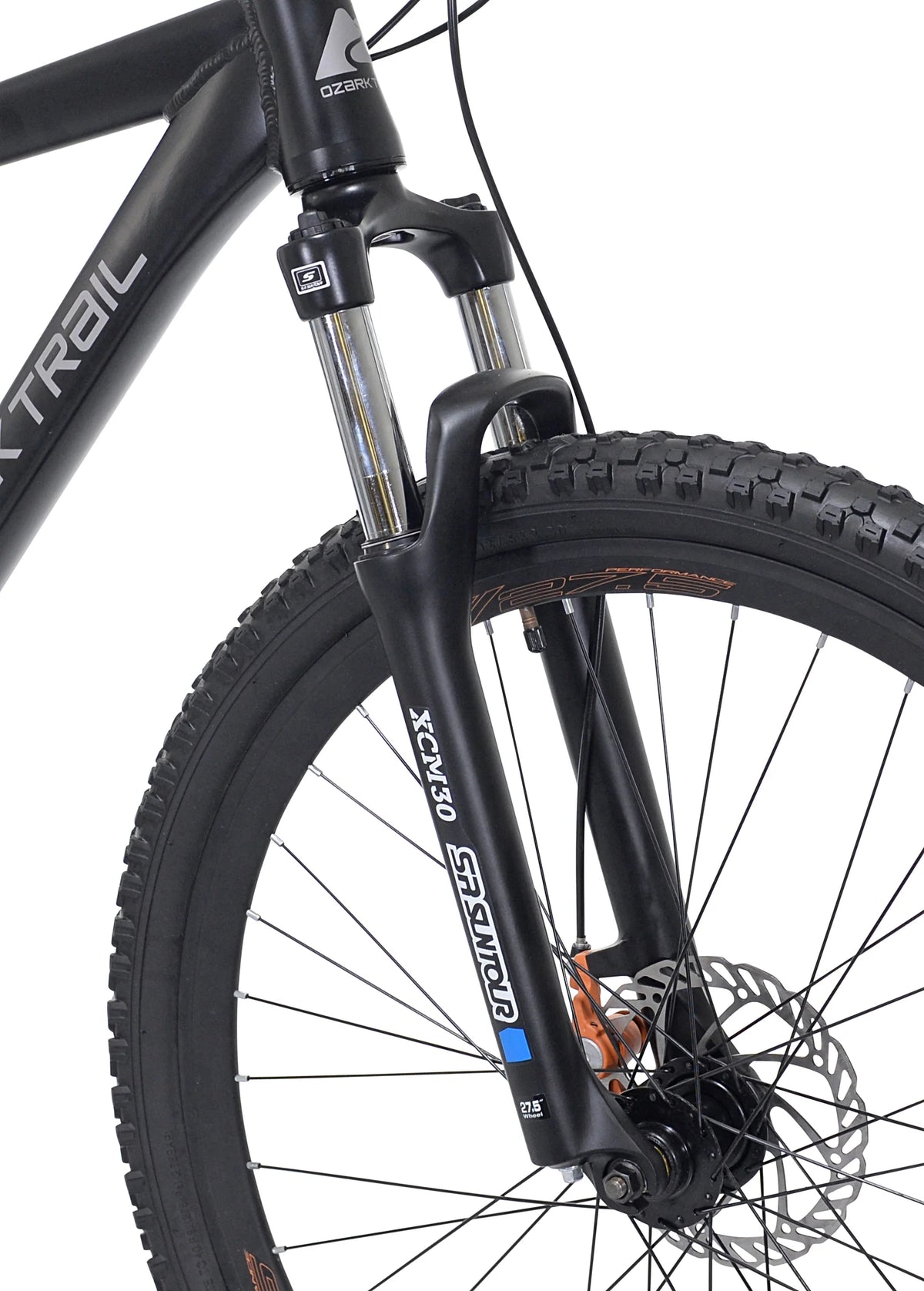Vélo tout-terrain Ozark Trail 27.5 Vibe, Cadre petit, Convient aux cyclistes de 1,52 m à 1,68 m, Noir, Adulte, Unisexe