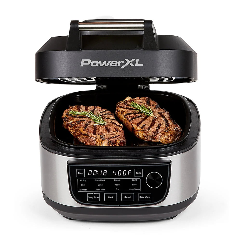 Combo Grill et Friteuse sans huile Plus, Grill d'intérieur / Friteuse sans huile, Acier inoxydable