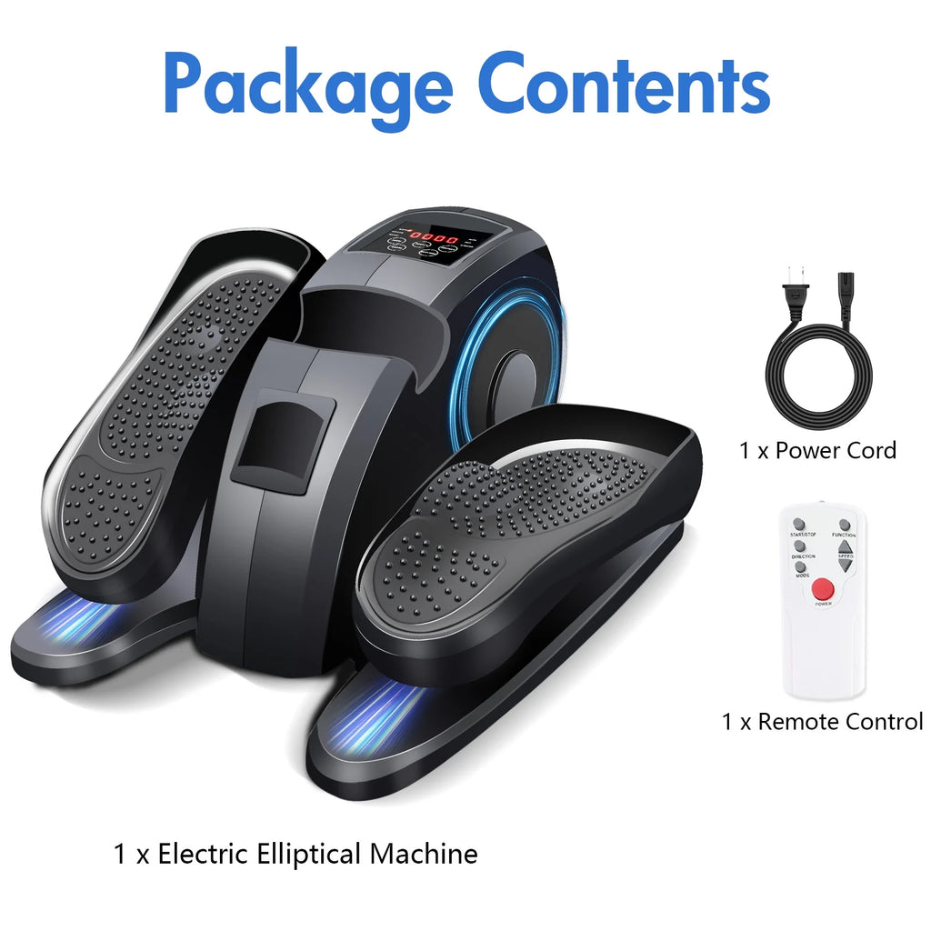 Vélo elliptique de bureau Baokaler, appareil d’exercice électrique pour les jambes assis, pour seniors, 12 vitesses réglables avec télécommande