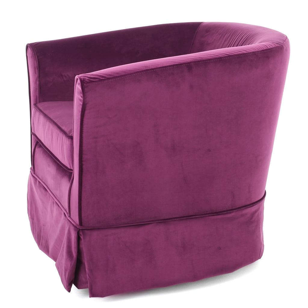 Fauteuil club pivotant contemporain Tiffin de GDF Studio, tissu naturel et noir