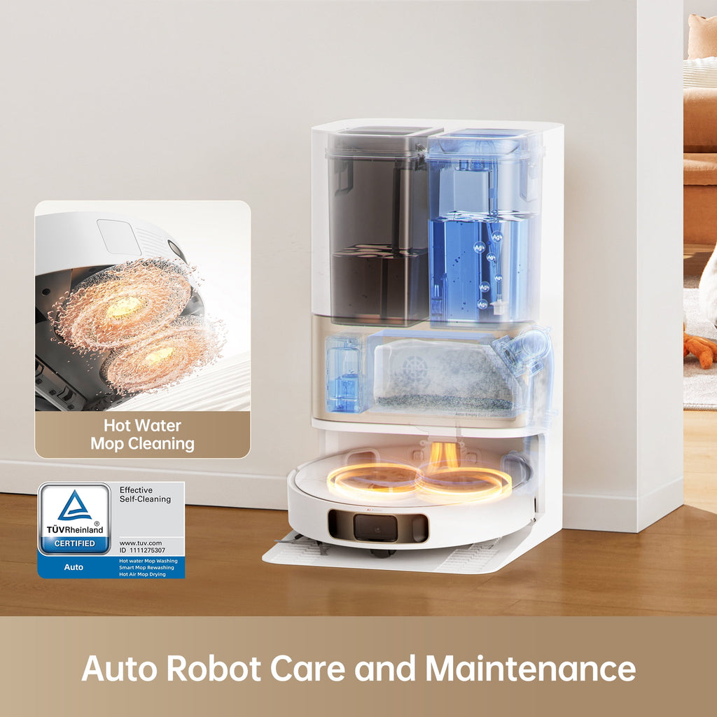 Robot aspirateur et laveur Dreame Heat, autonettoyage à l’eau chaude à 136 °F, aspiration de 7 000 Pa, L10s Pro Ultra