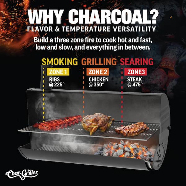 Barbecue à charbon Patio Pro en noir