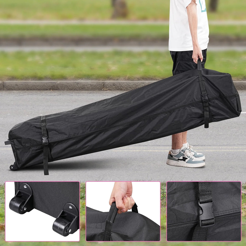Ainfox Tente de réception pop-up robuste 10' x 10', Gazebo pliant instantané d'extérieur, Tente d'ombrage, Rose