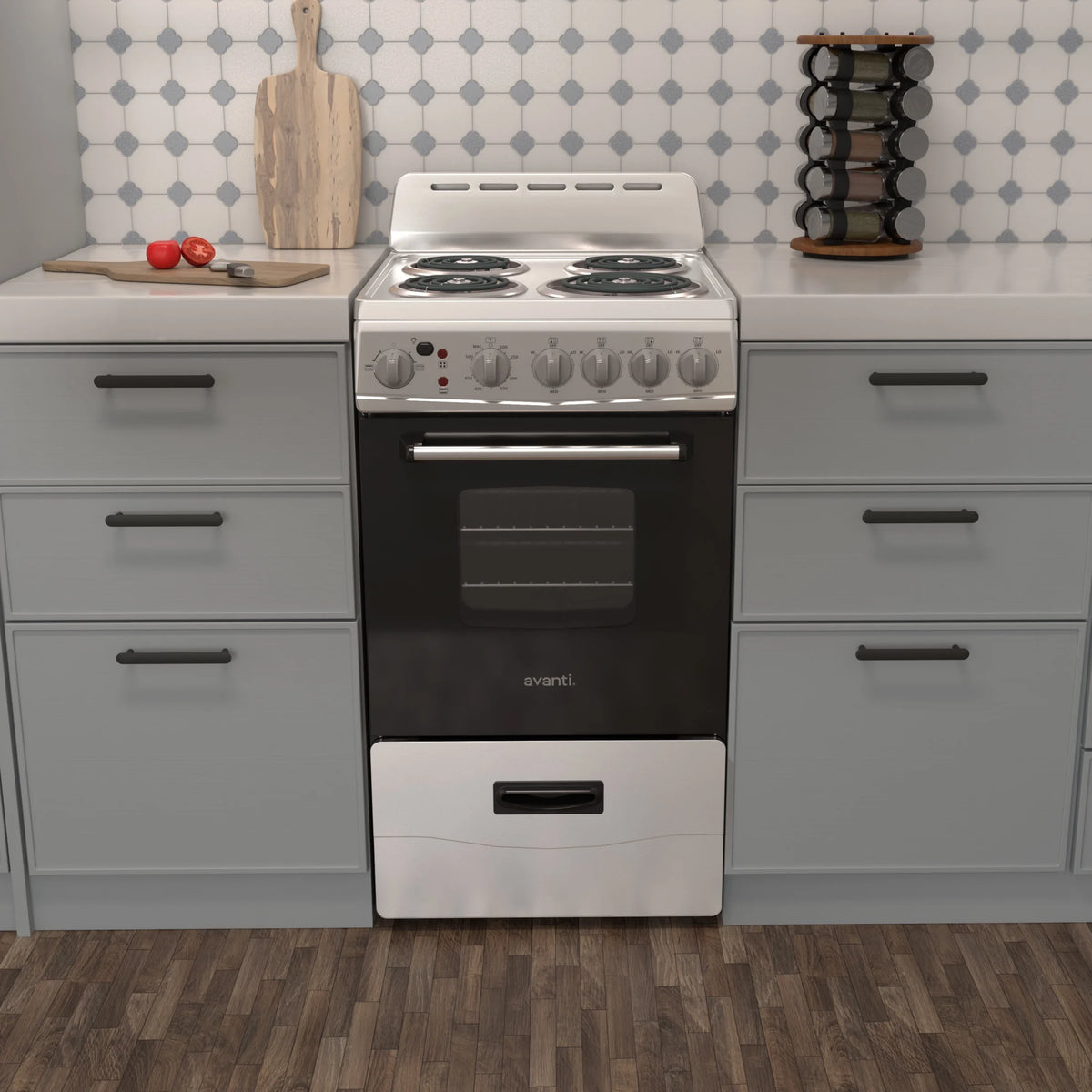 Cuisinière électrique Avanti 20 avec porte vitrée à cadre, en acier inoxydable (ERU200P3S)